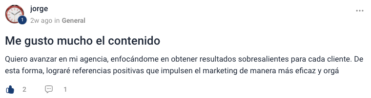 Testimonio escrito de alumno de Emprendista 3