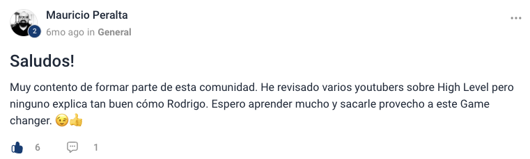 Testimonio escrito de alumno de Emprendista 1