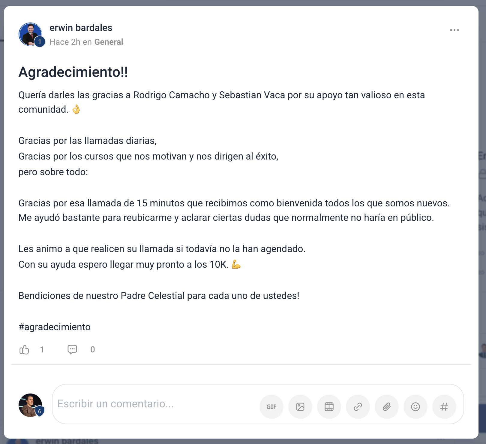 Testimonio escrito de alumno de Emprendista 34