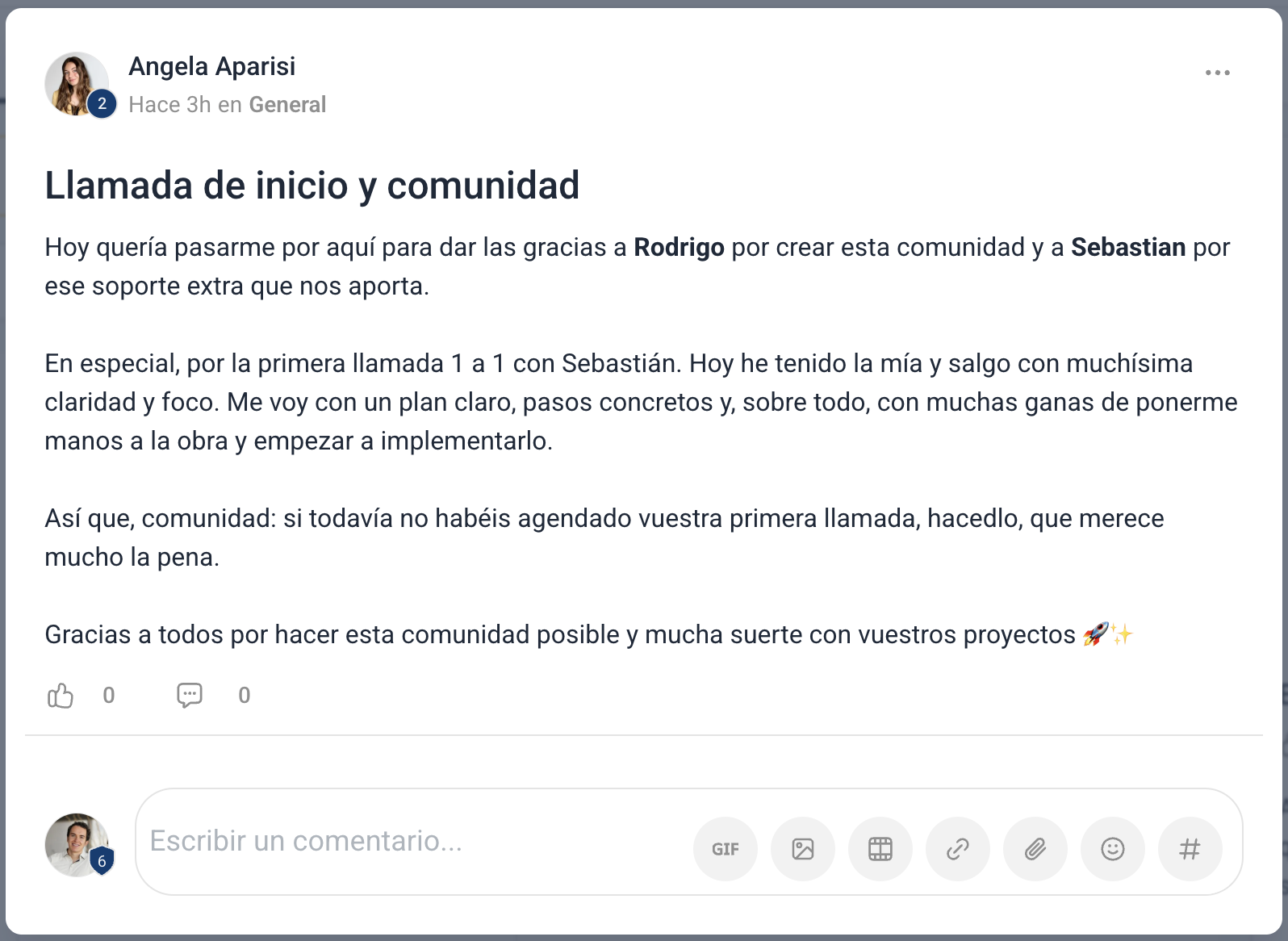 Testimonio escrito de alumno de Emprendista 35