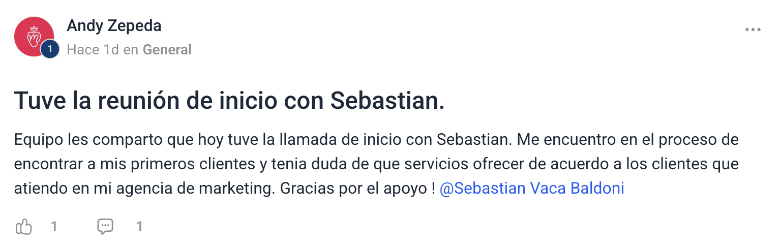 Testimonio escrito de alumno de Emprendista 38