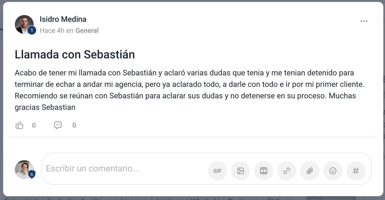 Testimonio escrito de alumno de Emprendista 33