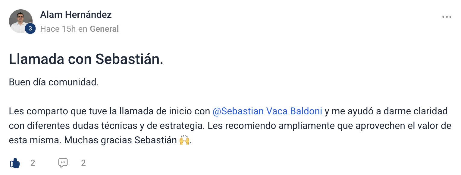 Testimonio escrito de alumno de Emprendista 36