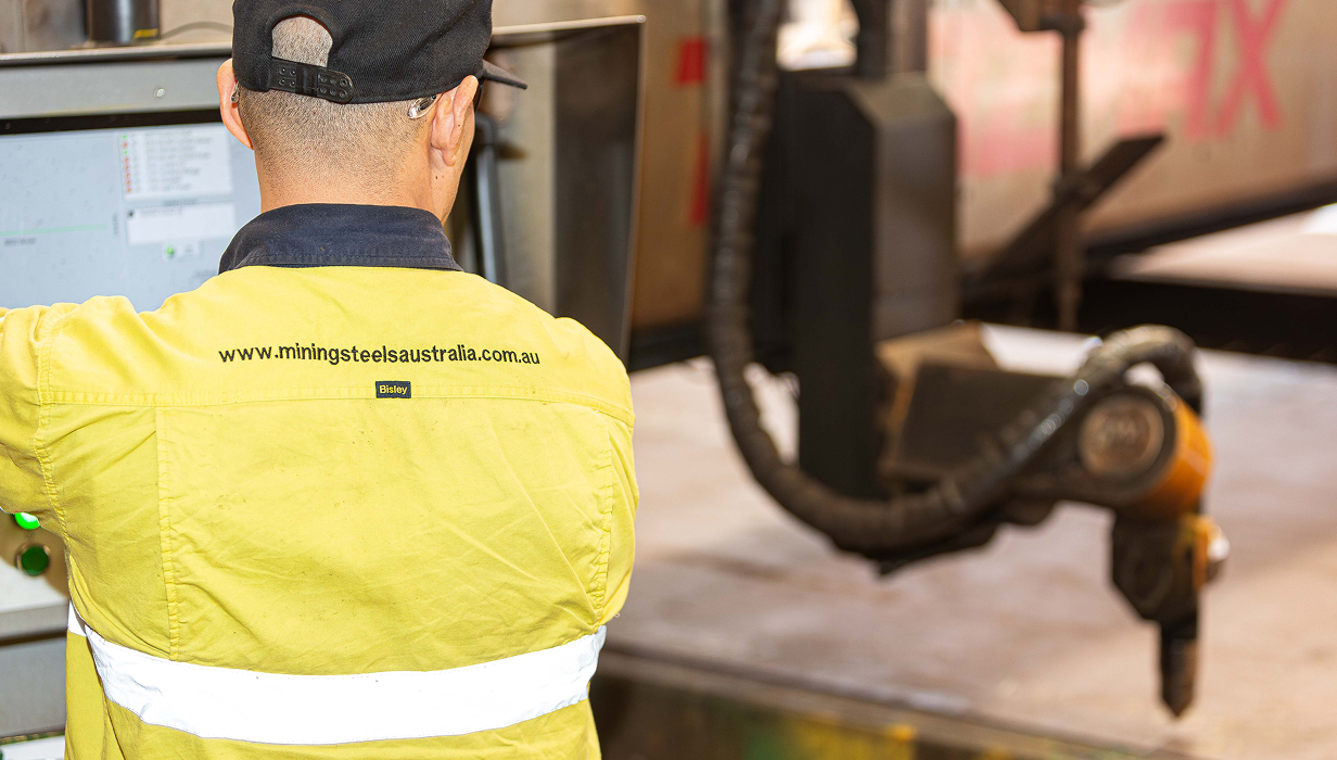 MSA warehouse man checking the system