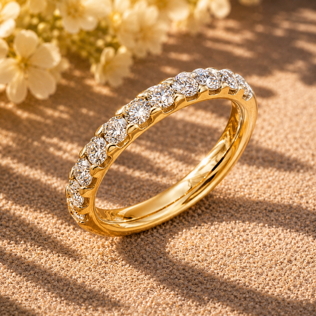 Traditional Anniversary Band in Yellow Gold