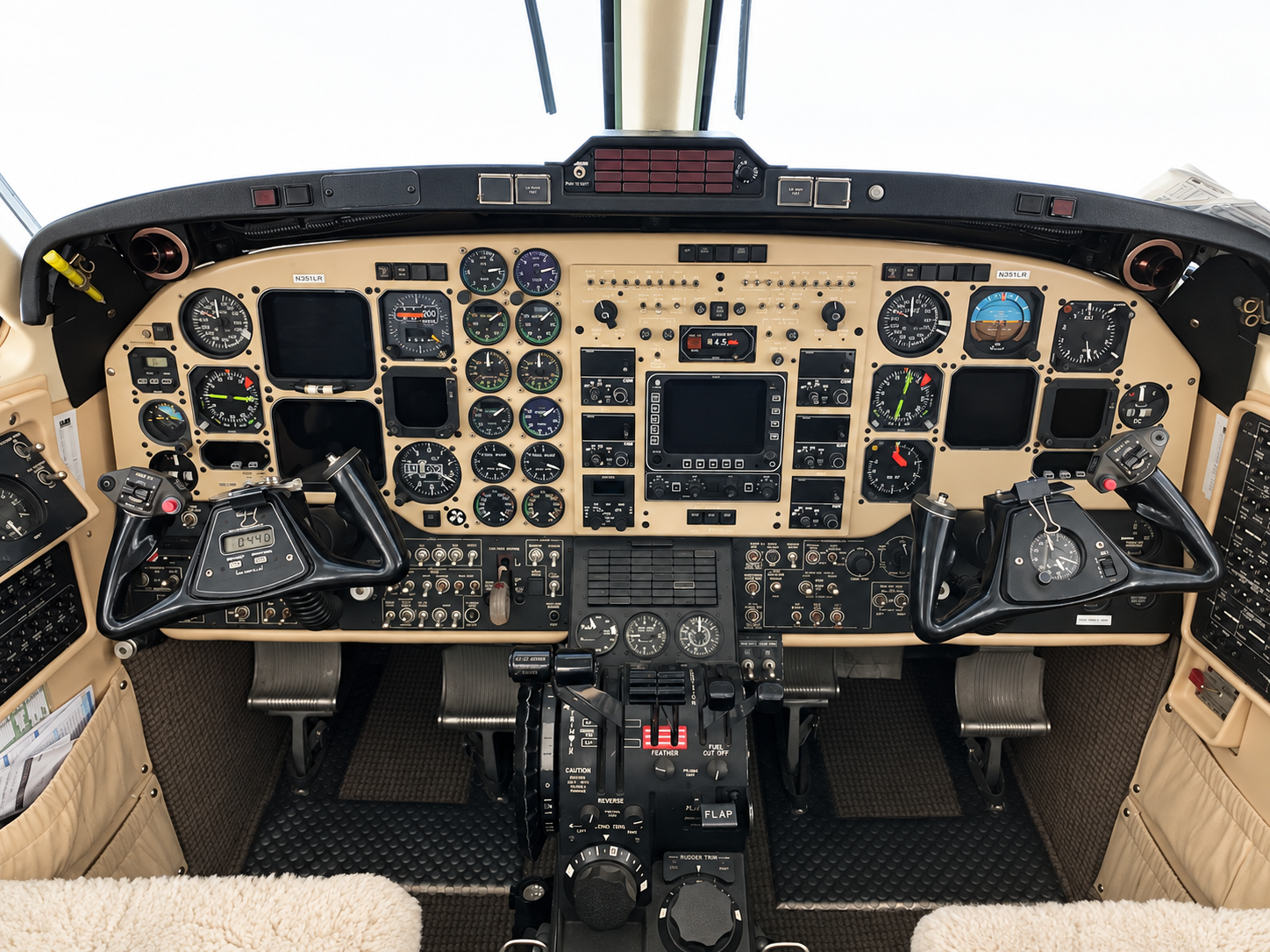 Private jet in a hangar
