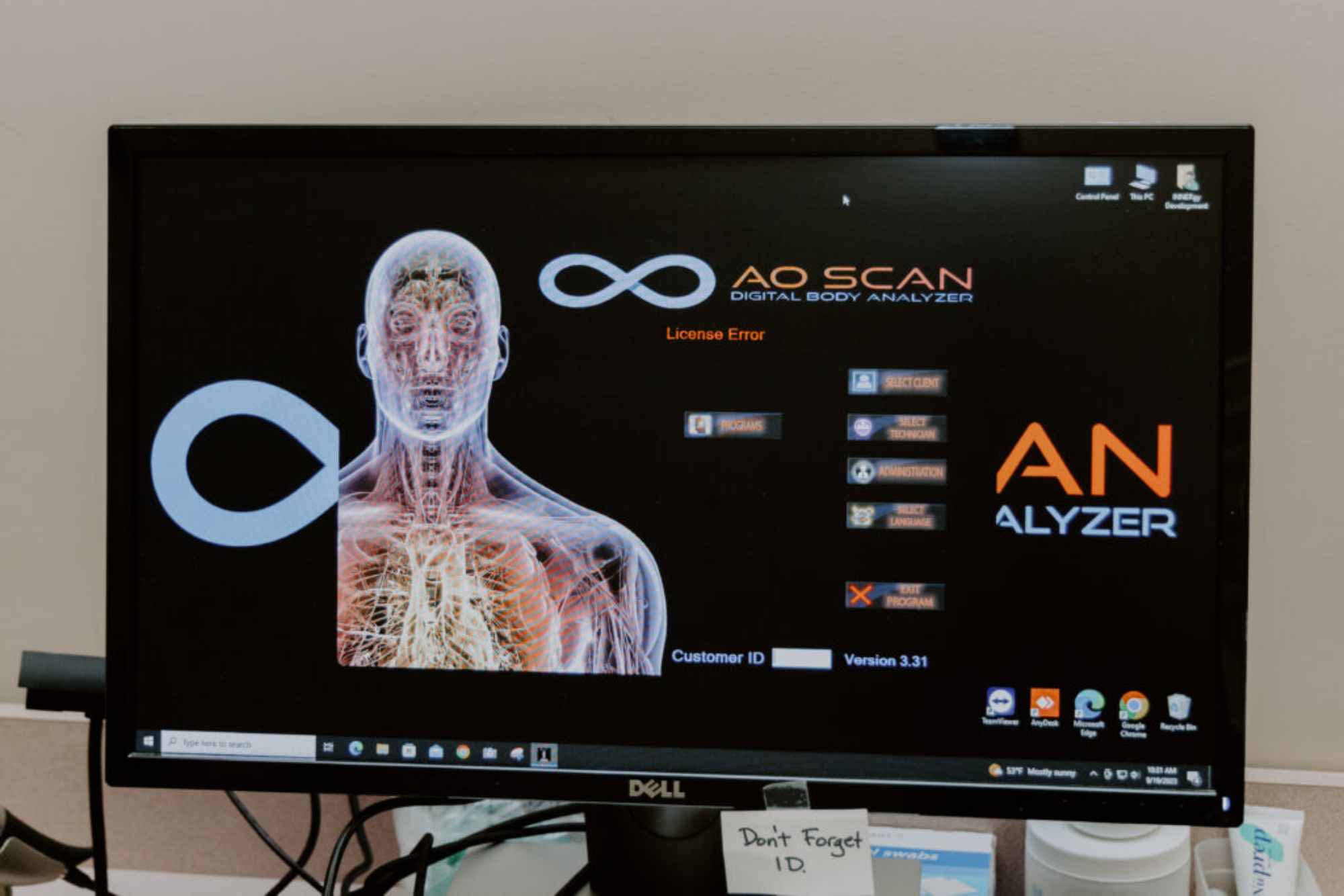 AO Scanner digital frequency body analysis at Bodywork Innovations Redding CA