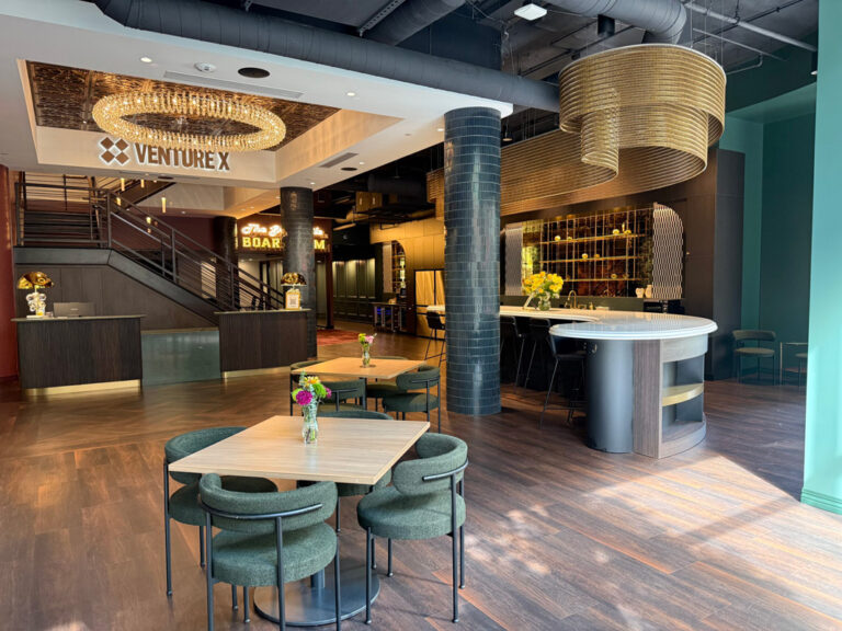Venture X Downtown Nashville lobby and café
