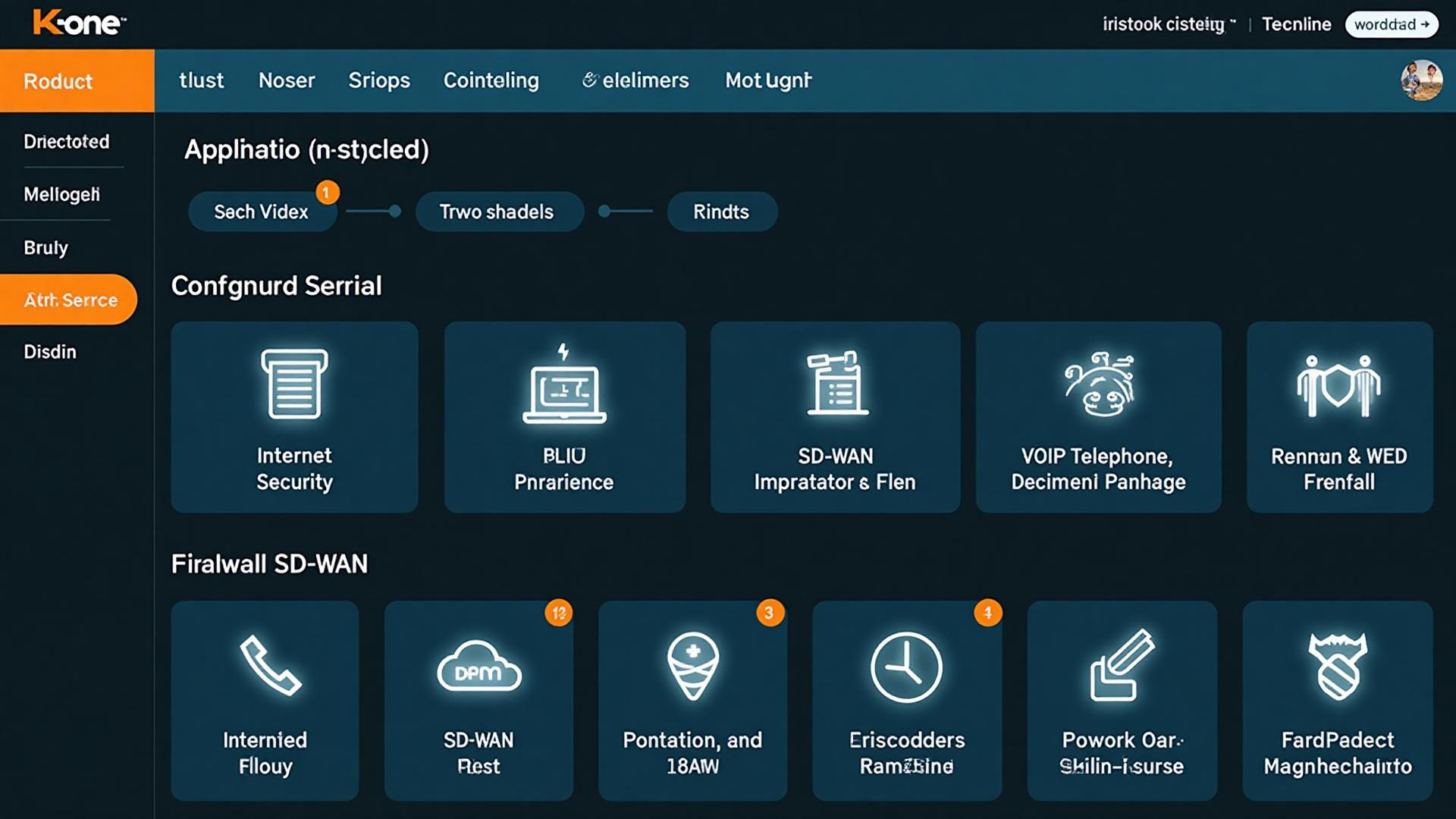K-One marketplace - servicios de red disponibles
