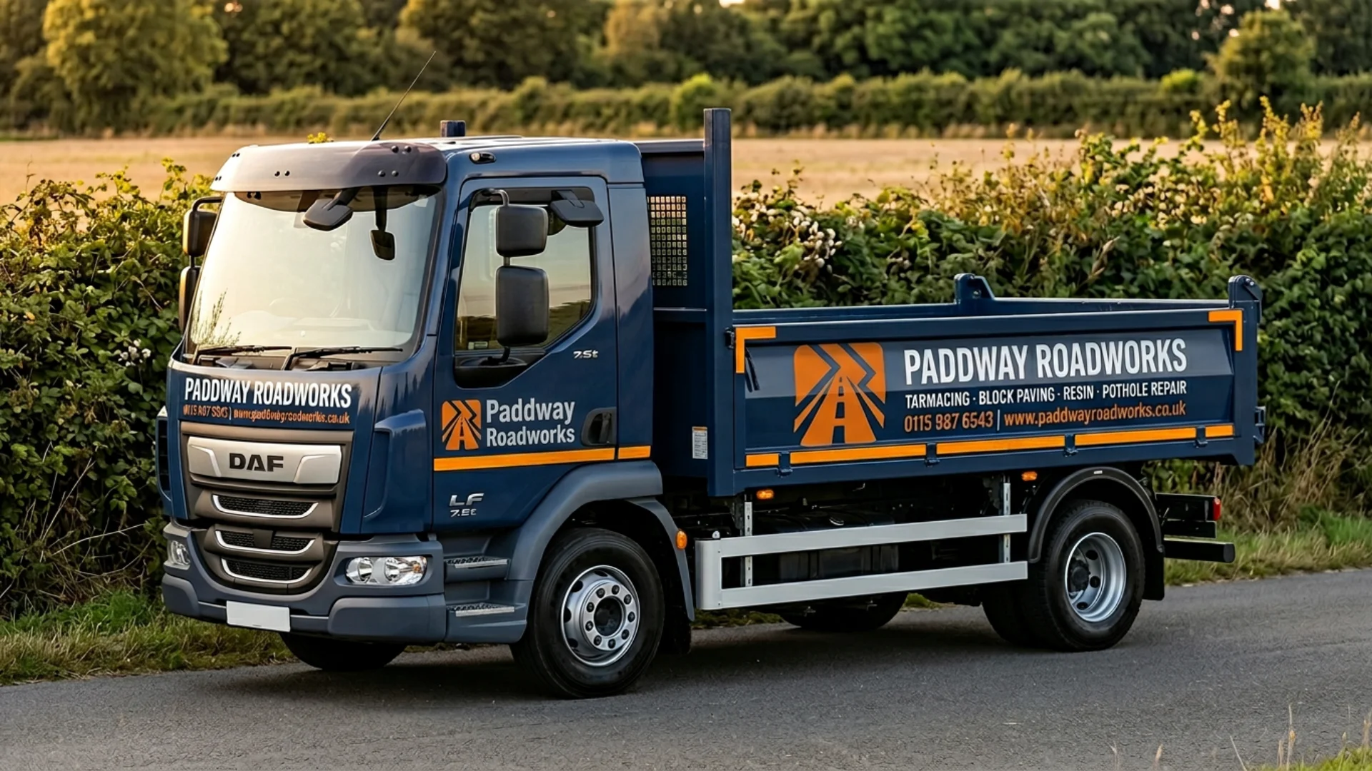 Jamie Robinson, owner of Paddway Roadworks, on site in Retford Nottinghamshire