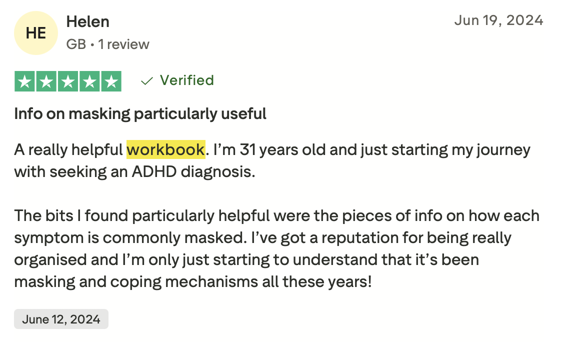 Reader testimonial