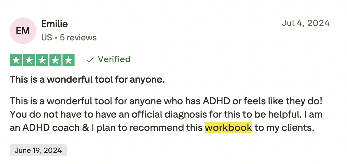 Reader testimonial