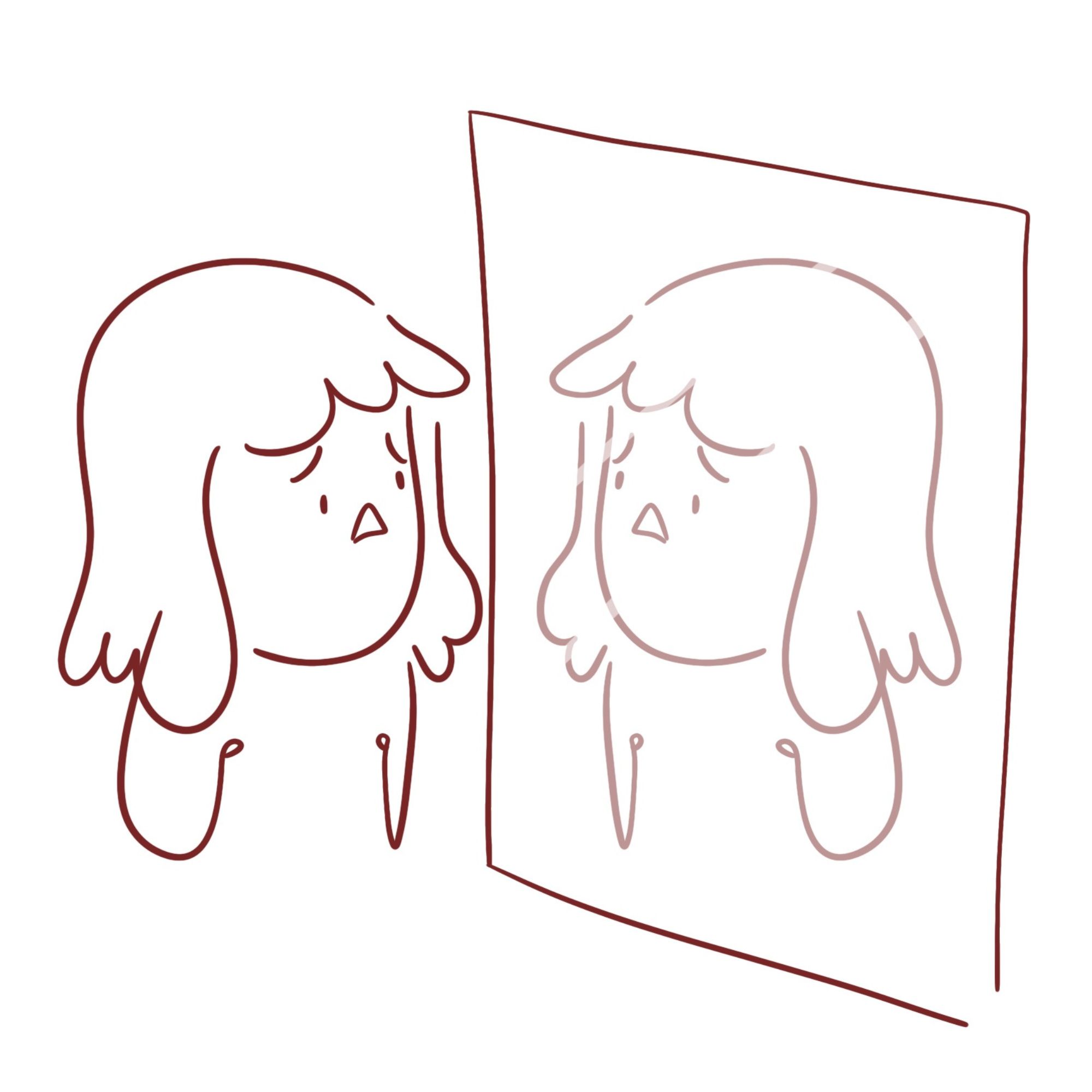 Illustration&nbsp;: face au miroir de la salle de bain