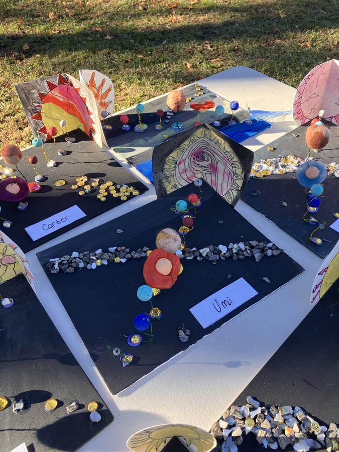 A student-made model of the solar system