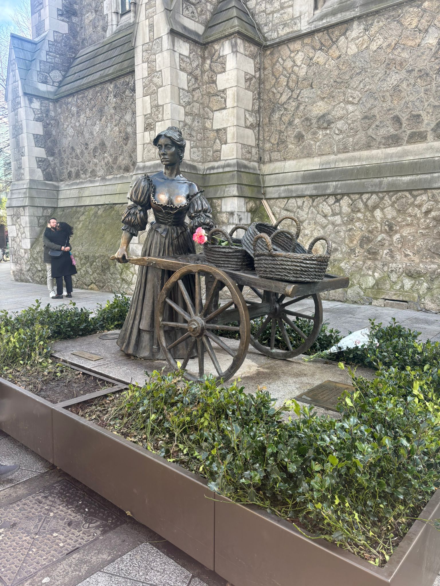 Kay visiting the Molly Malone statue in Dublin