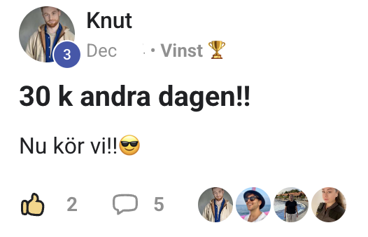 Knut — resultat