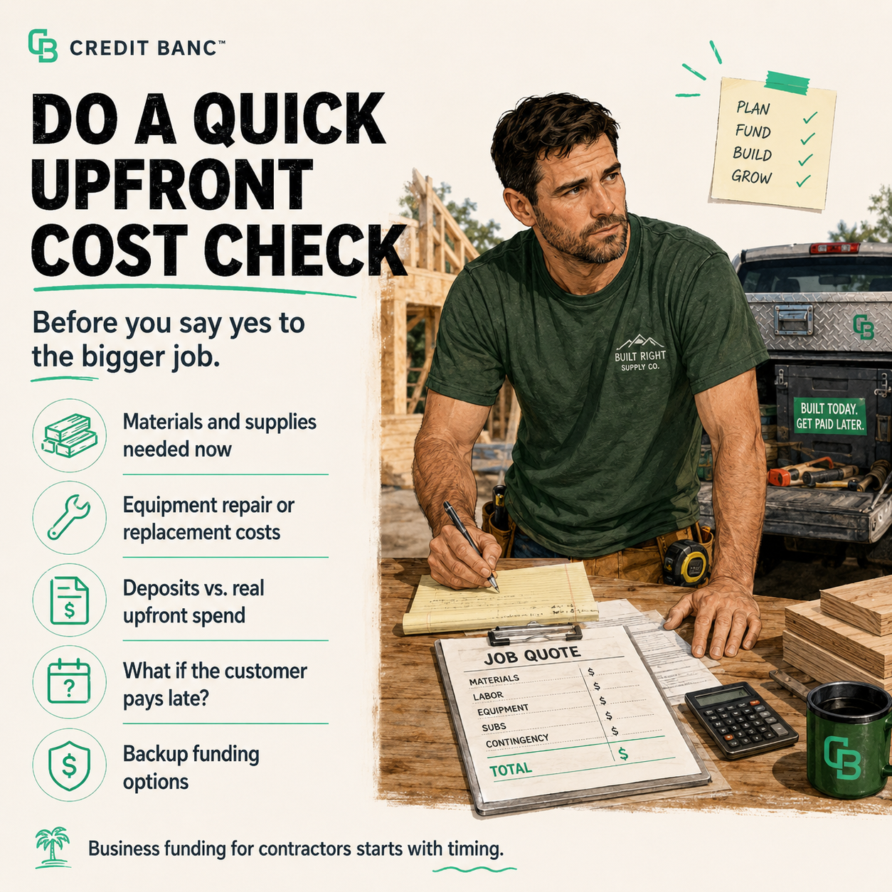 Do a quick upfront cost check