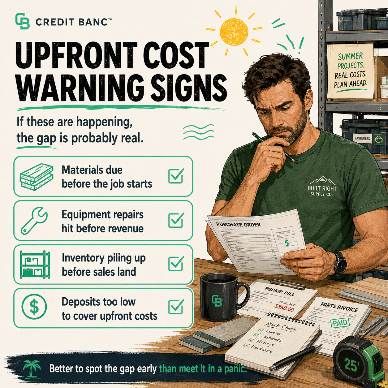 Upfront cost warning signs