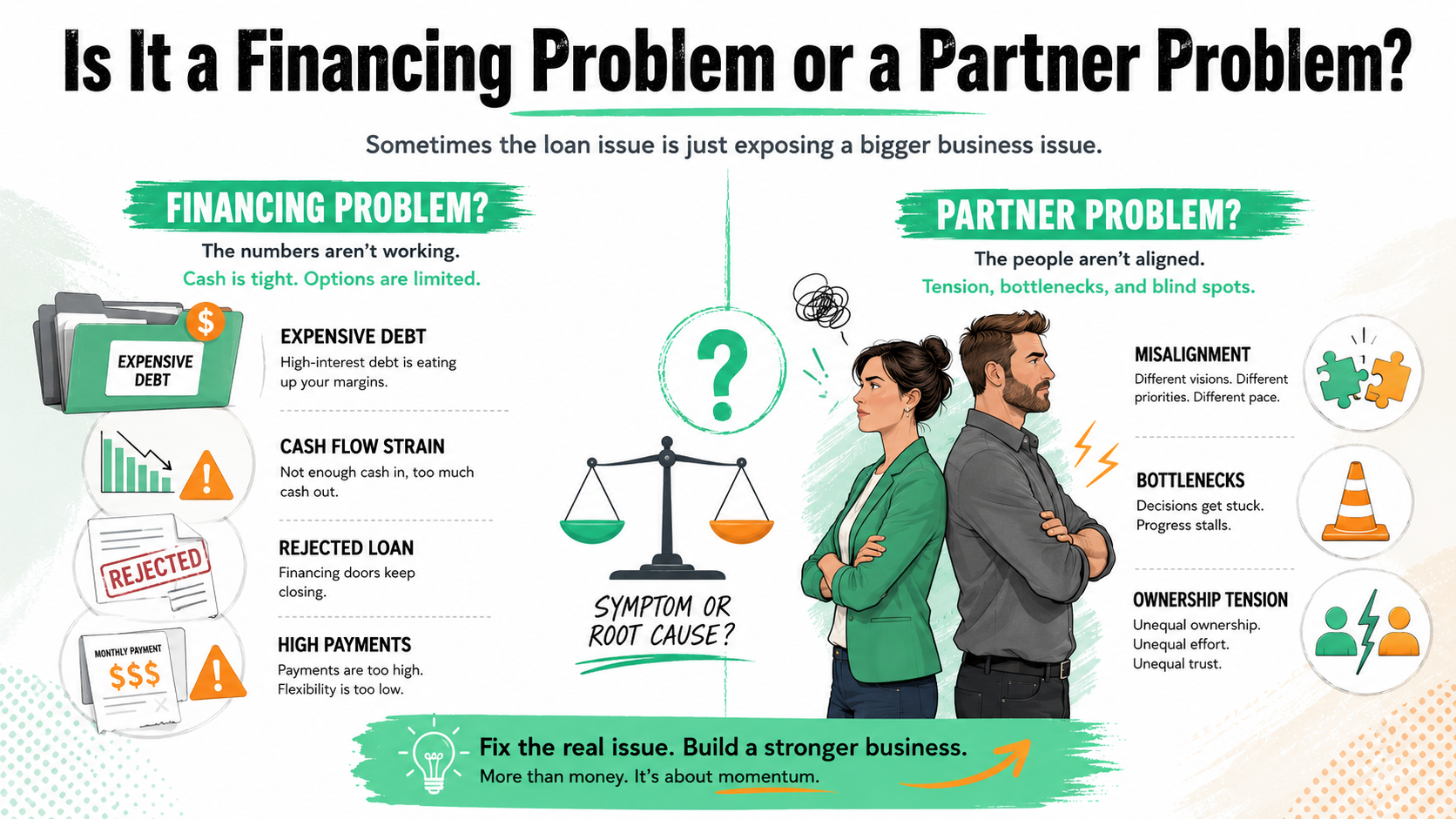 Is it a financing problem or partner problem?