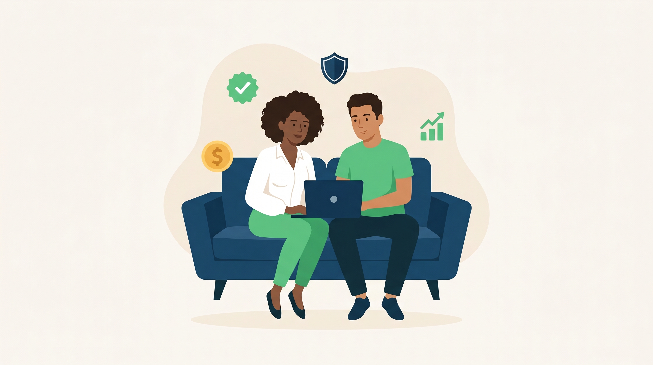 Couple reviewing health insurance options