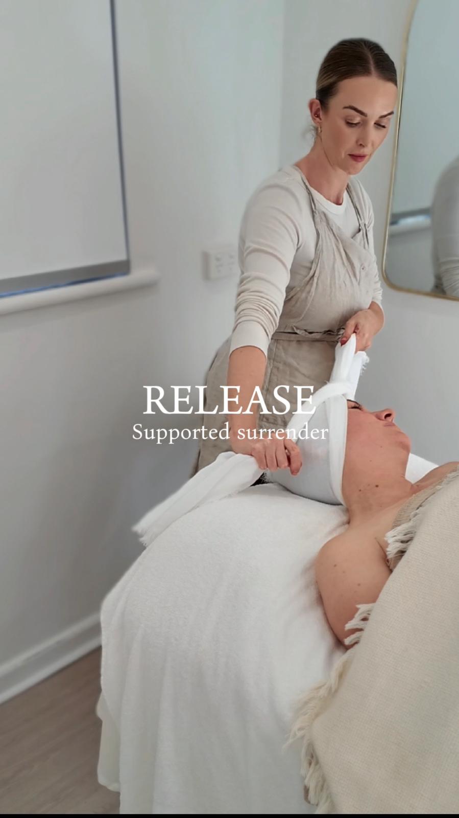 Client preparation using scarf stretch method