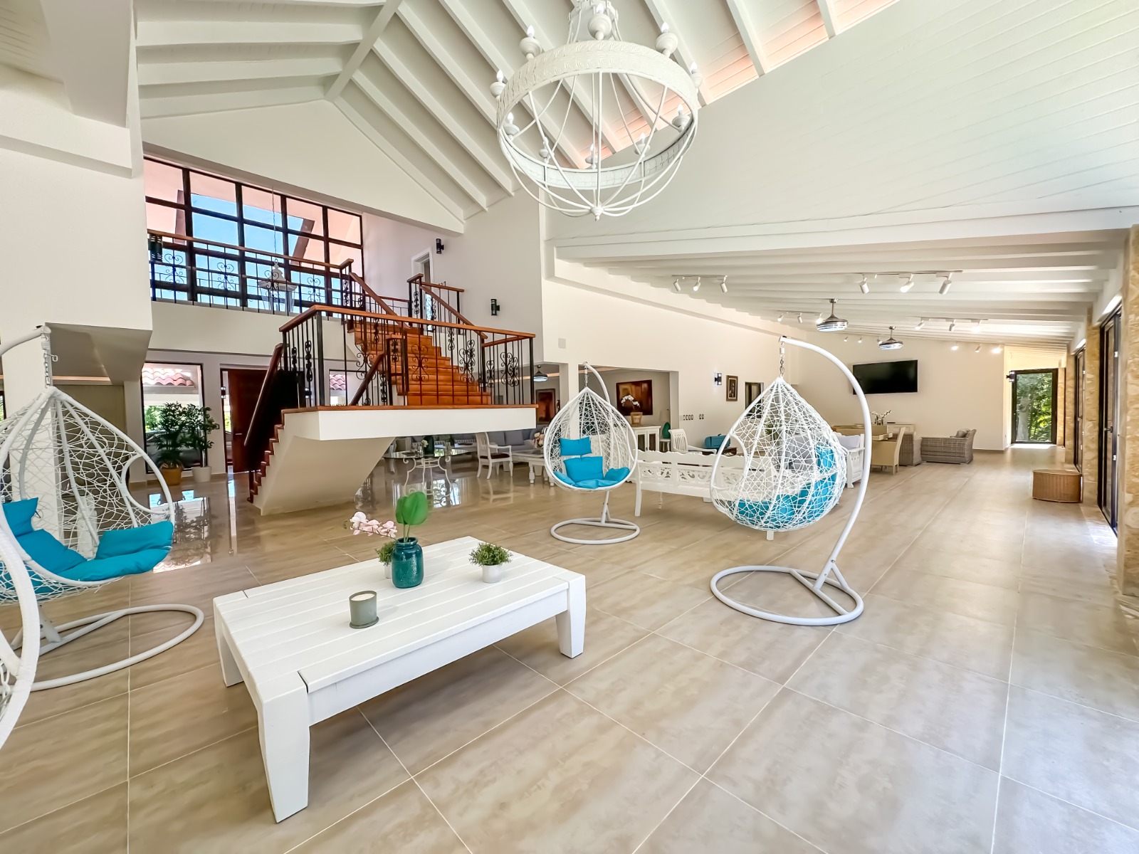Open living area of a private villa at Casa de Campo.