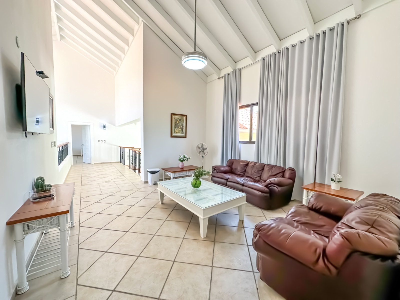Vaulted lounge at a private villa at Casa de Campo.
