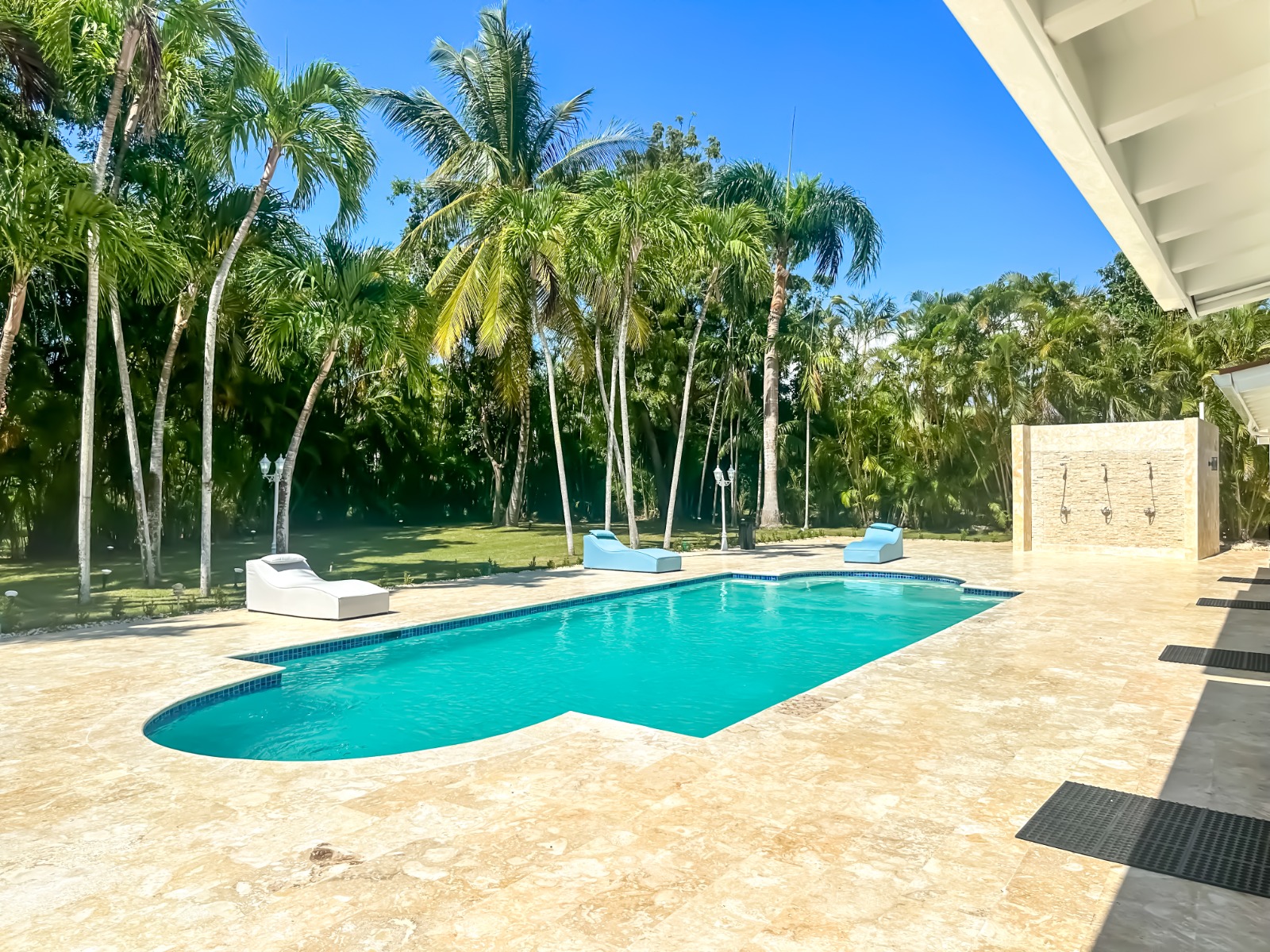 Pool and landscape of a private villa at Casa de Campo.