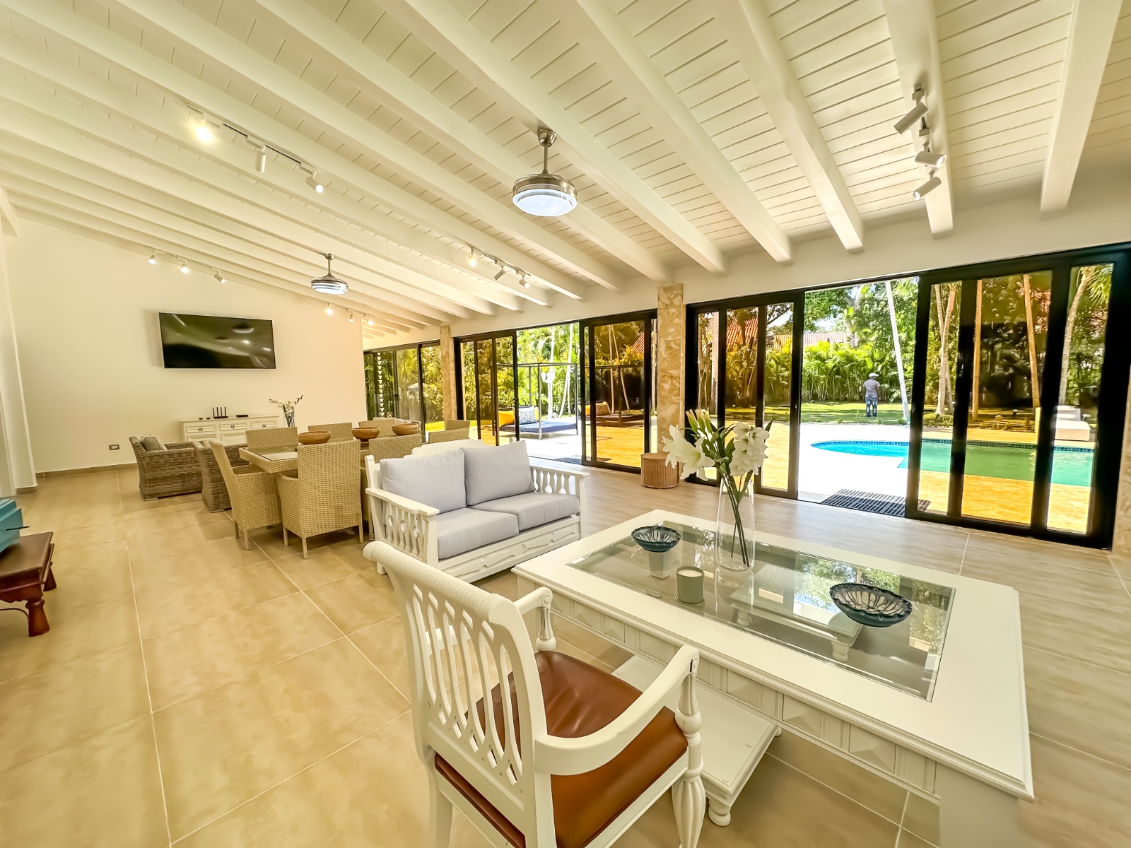 Upper level view of a private villa at Casa de Campo.