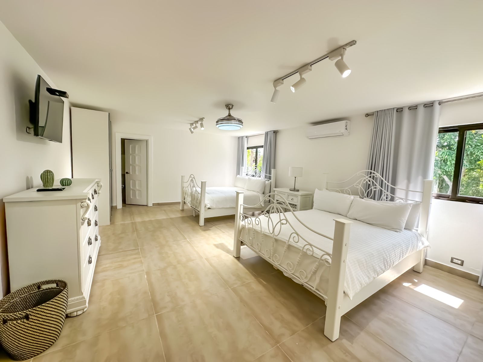 Primary bedroom of a private villa at Casa de Campo.