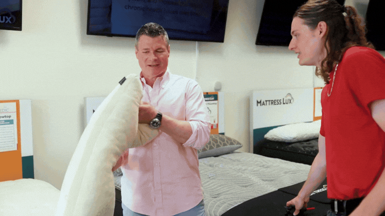 Lux Fit Step 4: Matching customer to ideal memory foam, latex, or hybrid mattress