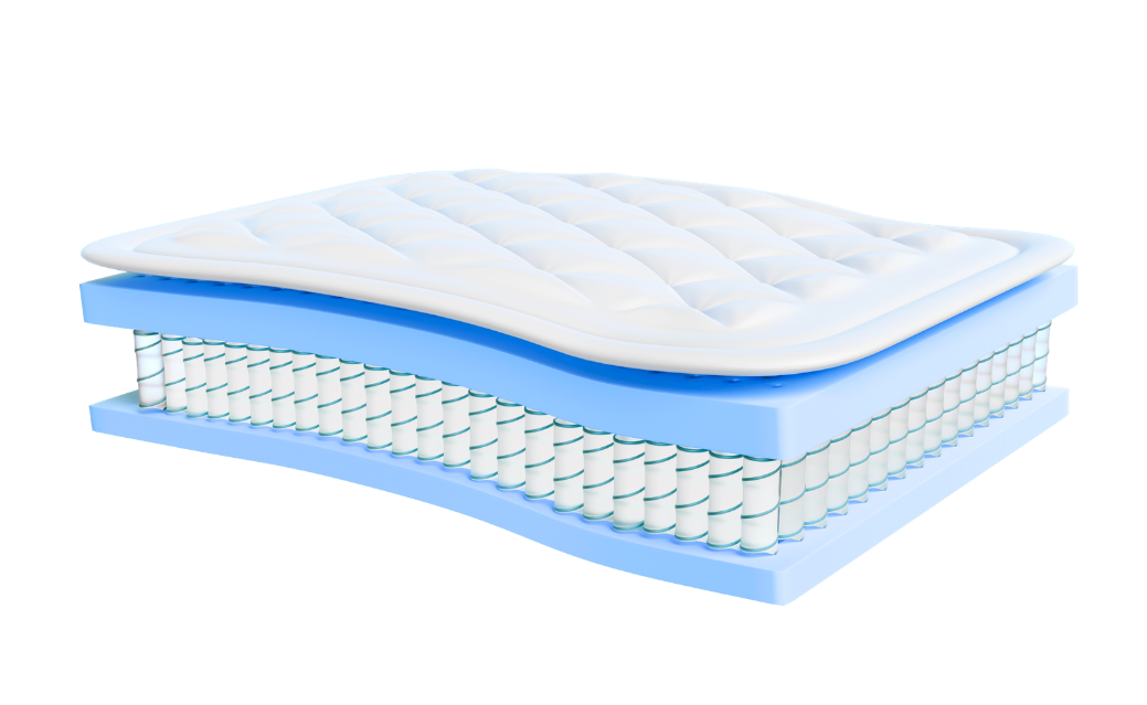 Pocketed coil mattress support system with individually wrapped springs