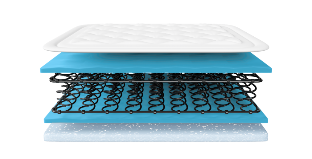 Innerspring mattress support with interconnected Bonnell coils