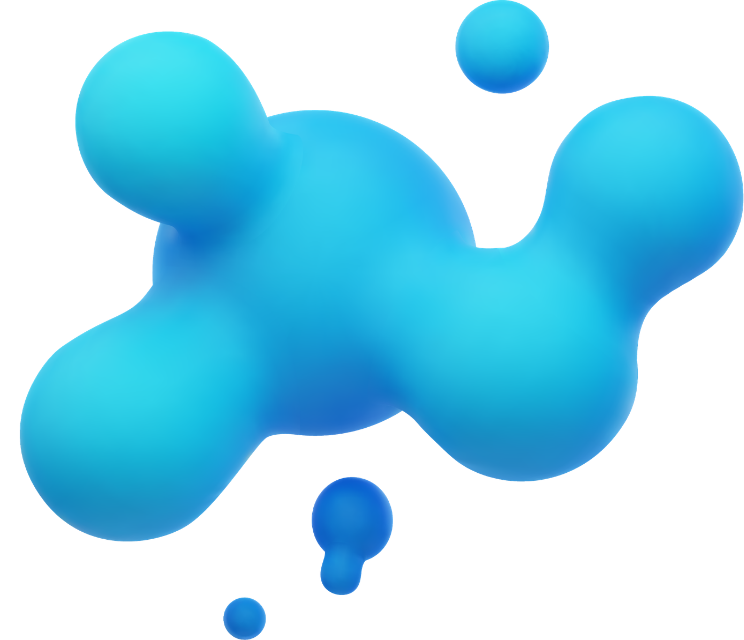 Close-up of blue gel droplet illustrating gel infused cooling material pattern