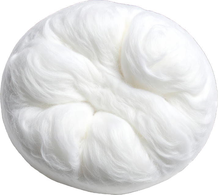 Close-up of breathable yarn fibers used for temperature control and moisture wicking