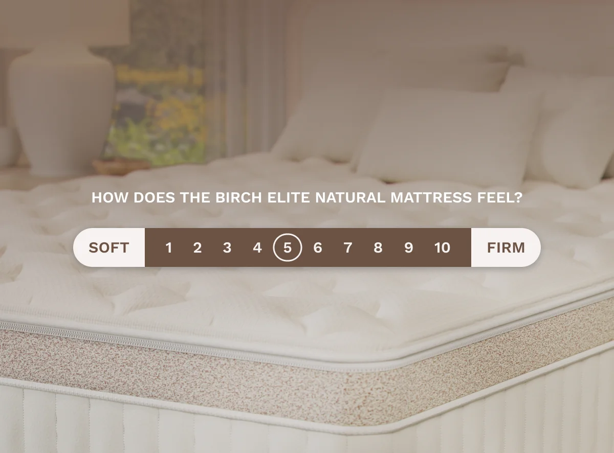 Birch Elite Natural quilted cotton cover detail