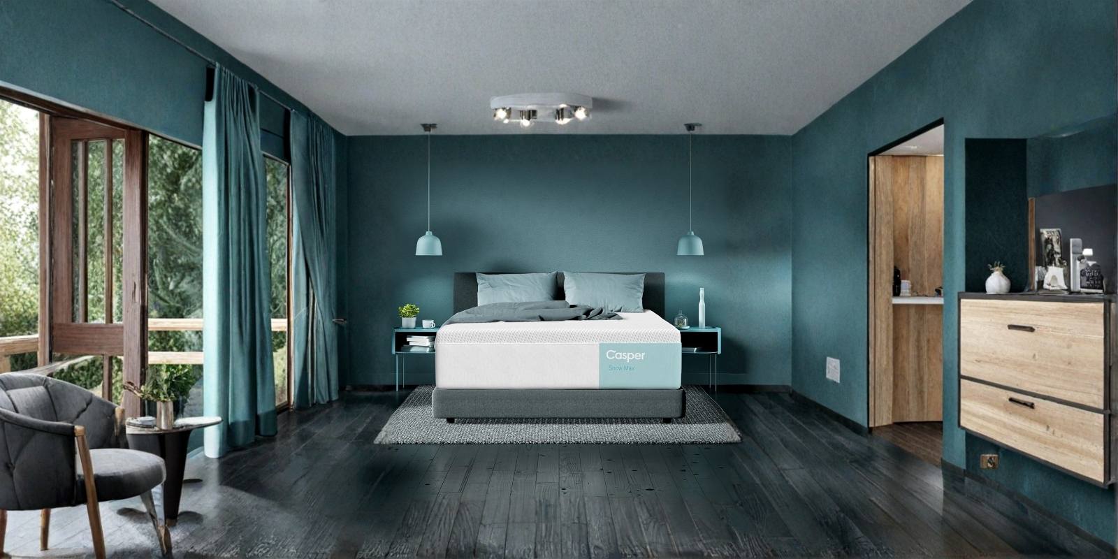 Casper Snow Max in a modern bedroom