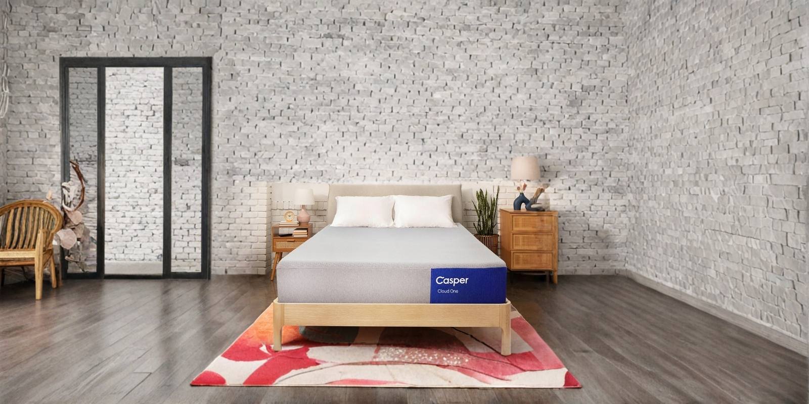 Casper Cloud One foam mattress styled in a modern bedroom