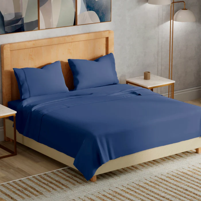 PureCare sleep accessories styled in a modern bedroom at Mattress Lux Kennesaw