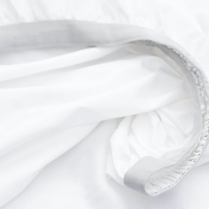 PureCare Weightless Cotton Sheets in White, styled