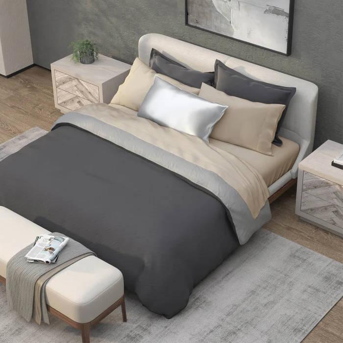 PureCare Recovery Viscose Sheets in Ivory, styled