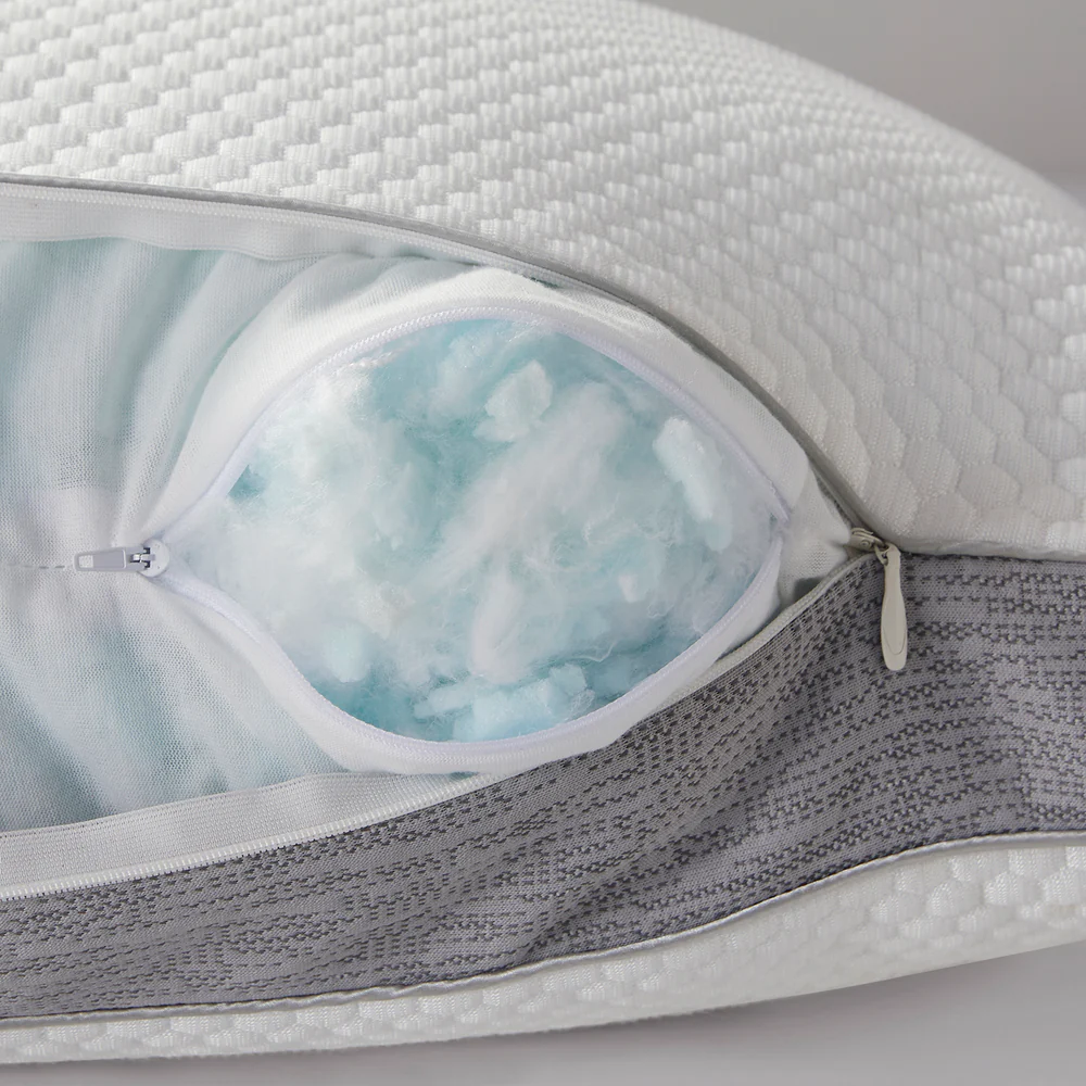 Cooling Pillow styled on bed
