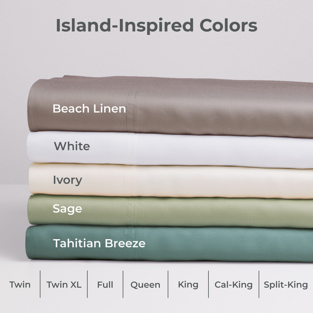 Classic Bamboo Sheets styled on bed