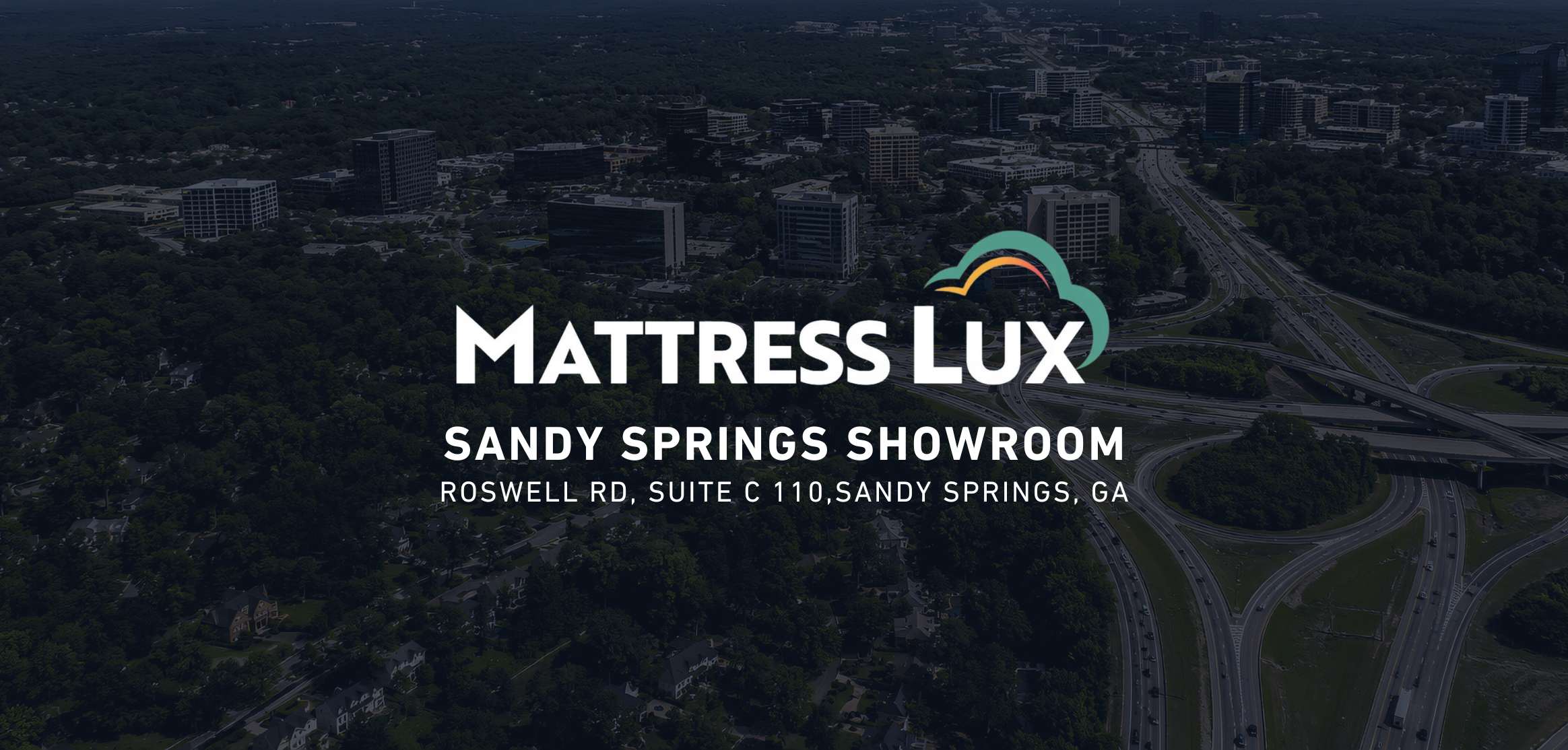 Mattress Lux Sandy Springs showroom, opening soon on Roswell Road