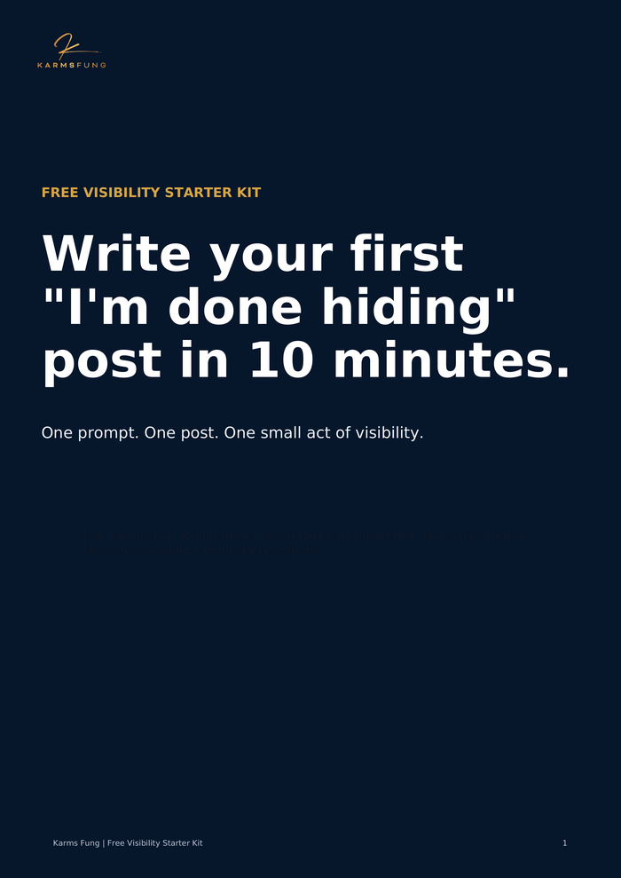 Free Visibility Starter Kit — cover page