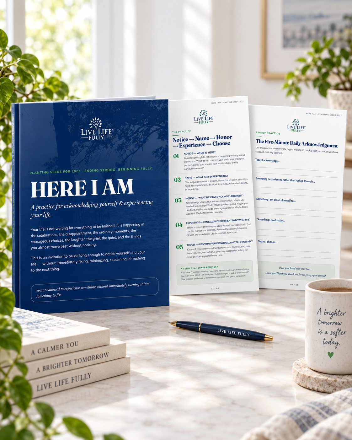 Here I Am: A practice for acknowledging yourself and experiencing your life, by Kimberly Boyd