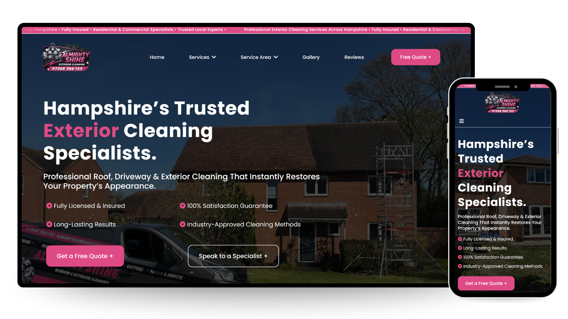 Reese's Revamp Coatings Website Built By Cloud Client
