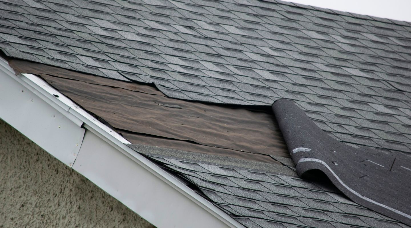 Storm and hail damage to a residential roof