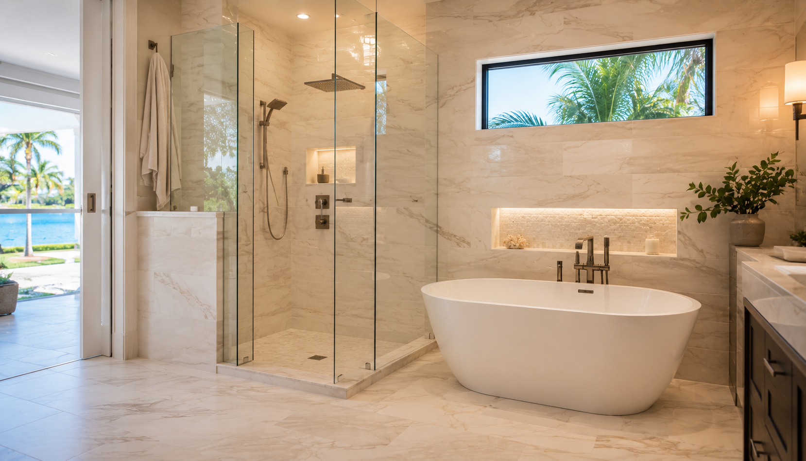 Custom Tile Work — Shower Surround
