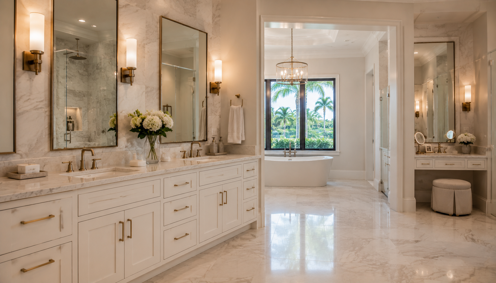 Custom Tile Work — Bathroom Wall